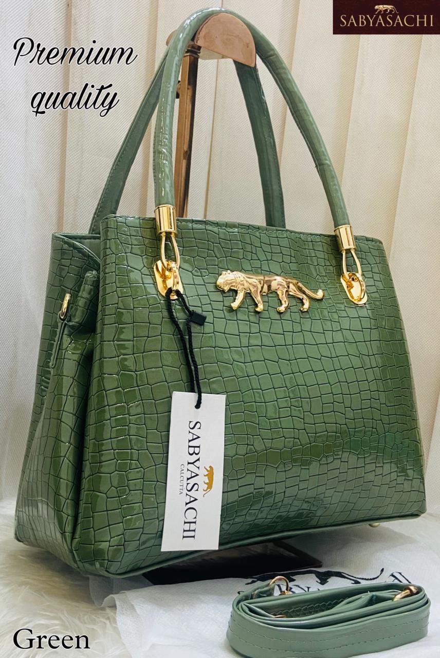 Sabyasachi High-Quality PU Leather Handbag - Maroon| Beige | Cream | Red