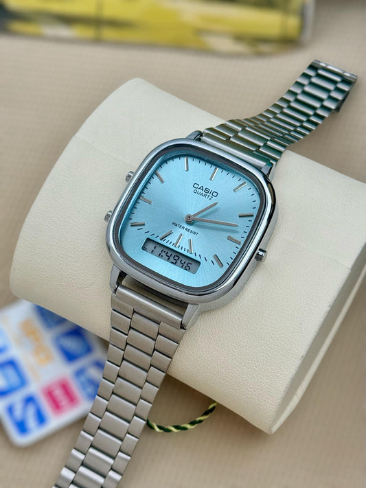 Casio Vintage G-Shock Unisex Digital-Analog Watch - Silver