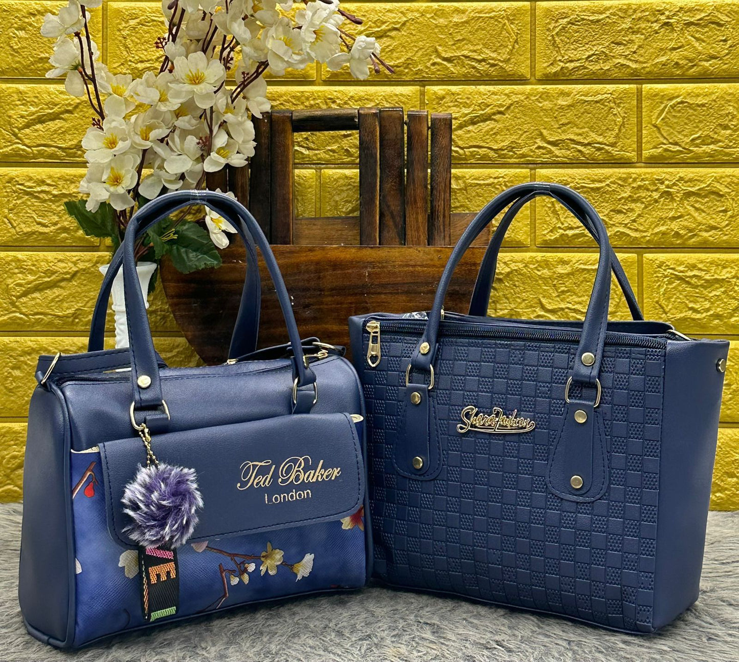 Ted Baker Sling Combo Duffle Bag - Pink & Black