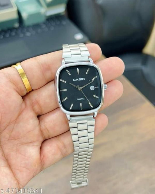 Casio Quartz Unisex Minimalist Watch - Silver