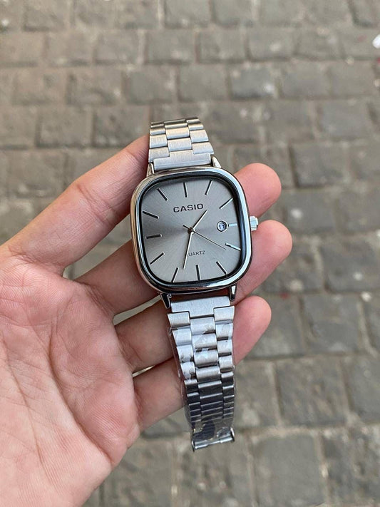 Casio Quartz Unisex Minimalist Watch - Silver